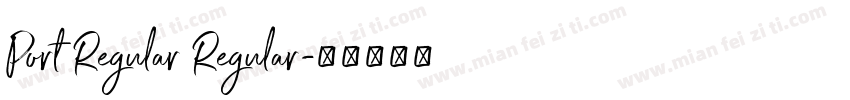 Port Regular Regular字体转换
